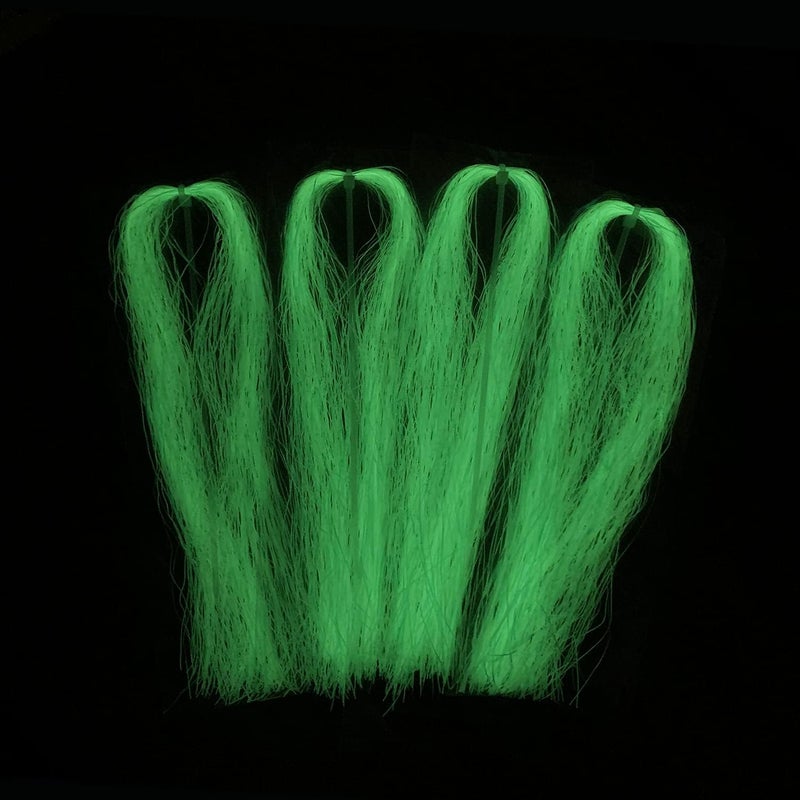 Tigofly 4 Packs/lot 1/32" 0.7mm Width Luminous Glow in The Dark Shimmer Flashabou Tinsel Pike Bass Streamers Fly Tying Materials - Image 2